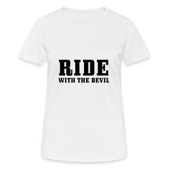 Ride with the Devil - Frauen T-Shirt atmungsaktiv - Weiß - Vorne - AI Model Female 172 dark (172cm)