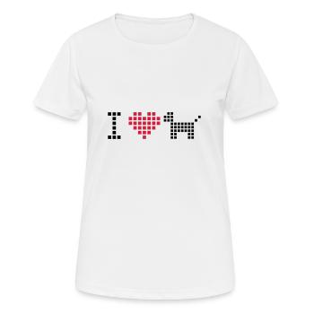 j'aime 2 - T-shirt respirant Femme - blanc - Devant - AI Model Female 172 dark (172cm)