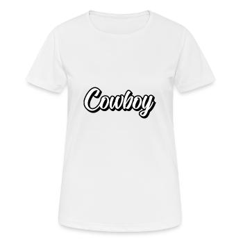 Cowboy - Frauen T-Shirt atmungsaktiv - Weiß - Vorne - AI Model Female 172 dark (172cm)