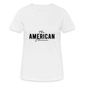 Le classique américain - T-shirt respirant Femme - blanc - Devant - AI Model Female 172 dark (172cm)
