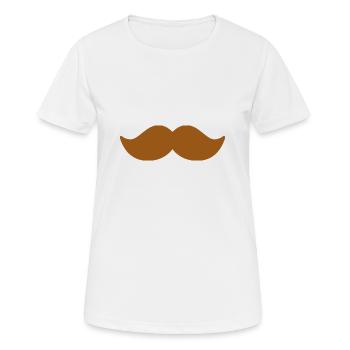 Rostiger Schnurrbart braun brauner Mann November Fahrrad - Frauen T-Shirt atmungsaktiv - Weiß - Vorne - AI Model Female 172 dark (172cm)