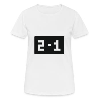 Retrogaming Spielergebnis 2 zu 1 Gewonnen Pixelig - Frauen T-Shirt atmungsaktiv - Weiß - Vorne - AI Model Female 172 dark (172cm)