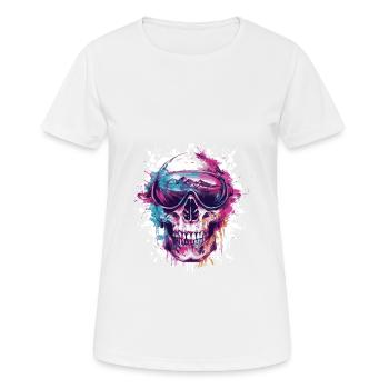 Ski Skull Masque de ski Skull - T-shirt respirant Femme - blanc - Devant - AI Model Female 172 dark (172cm)