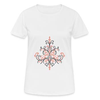 Ornement Boho - T-shirt respirant Femme - blanc - Devant - AI Model Female 172 dark (172cm)