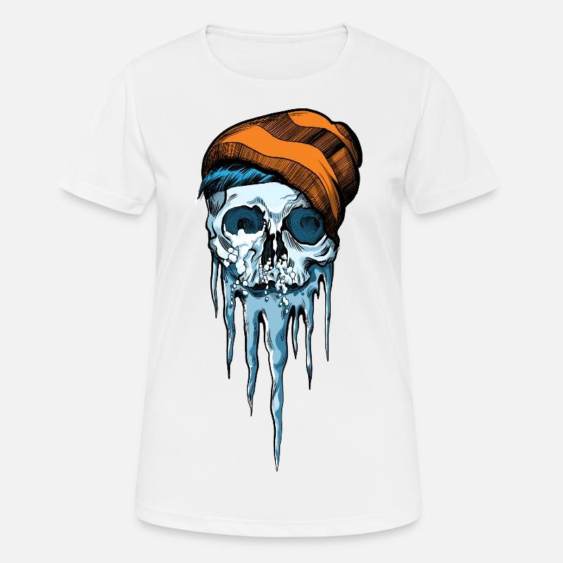 Snow Skull - Women's Breathable T-Shirt - white