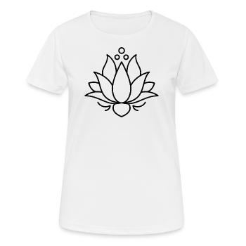 Lotusblute Buddhismus - Frauen T-Shirt atmungsaktiv - Weiß - Vorne - AI Model Female 172 dark (172cm)