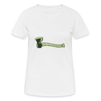Axt - Frauen T-Shirt atmungsaktiv - Weiß - Vorne - AI Model Female 172 dark (172cm)