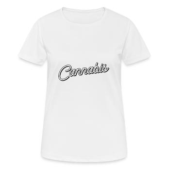 Cannabis - T-shirt respirant Femme - blanc - Devant - AI Model Female 172 dark (172cm)