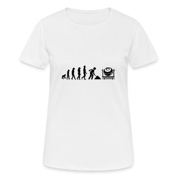 Cement mixer evolution - Women's Breathable T-Shirt - white - Front - AI Model Female 172 dark (172cm)