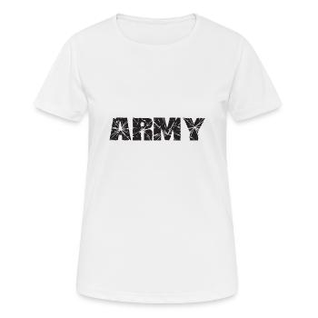 Armée - T-shirt respirant Femme - blanc - Devant - AI Model Female 172 dark (172cm)
