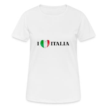 Italy gift idea I love Italia italian - Women's Breathable T-Shirt - white - Front - AI Model Female 172 dark (172cm)