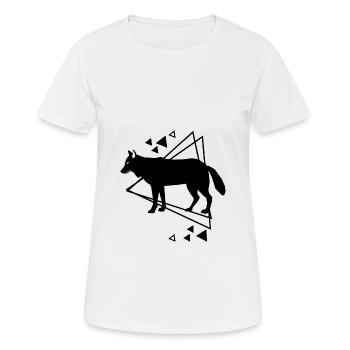 Loup - Conservation de la nature des amoureux des animaux - T-shirt respirant Femme - blanc - Devant - AI Model Female 172 dark (172cm)