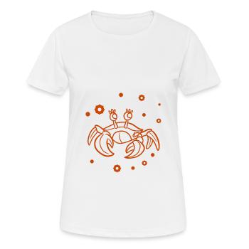 Krebs - Frauen T-Shirt atmungsaktiv - Weiß - Vorne - AI Model Female 172 dark (172cm)