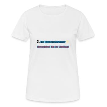 Hausaufgaben sind überflüssig - Frauen T-Shirt atmungsaktiv - Weiß - Vorne - AI Model Female 172 dark (172cm)
