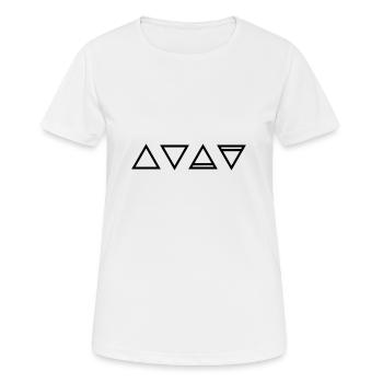 4 Elemente Symbole, Alchemie Dreiecke, Magie, - Frauen T-Shirt atmungsaktiv - Weiß - Vorne - AI Model Female 172 dark (172cm)