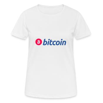 Bitcoin (Bitcoin) - Frauen T-Shirt atmungsaktiv - Weiß - Vorne - AI Model Female 172 dark (172cm)
