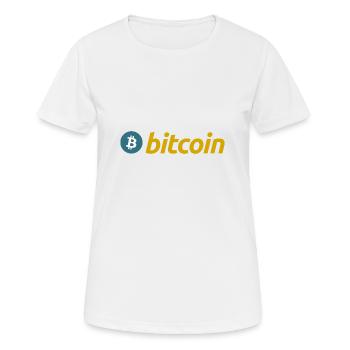 Bitcoin (Bitcoin) - Frauen T-Shirt atmungsaktiv - Weiß - Vorne - AI Model Female 172 dark (172cm)