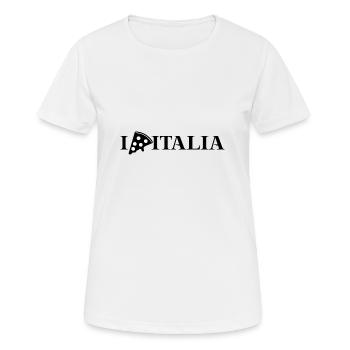 Italy Pizza I LOVE ITALIA Gift Idea - Women's Breathable T-Shirt - white - Front - AI Model Female 172 dark (172cm)