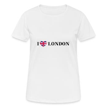 I LOVE LONDON Gift Idea United Kingdom UK - Women's Breathable T-Shirt - white - Front - AI Model Female 172 dark (172cm)