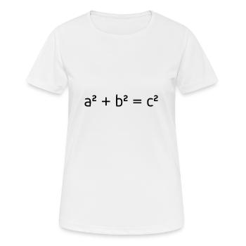 Math Theorem of Pythagoras Gift Idea Formula - Women's Breathable T-Shirt - white - Front - AI Model Female 172 dark (172cm)