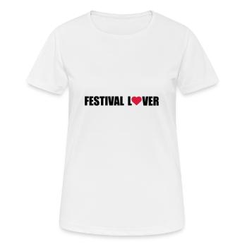 amant fête - T-shirt respirant Femme - blanc - Devant - AI Model Female 172 dark (172cm)