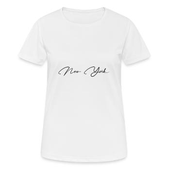 New York - Frauen T-Shirt atmungsaktiv - Weiß - Vorne - AI Model Female 172 dark (172cm)