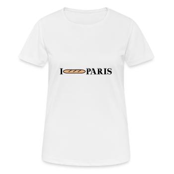 Frankreich Geschenkidee Paris Baguette - Frauen T-Shirt atmungsaktiv - Weiß - Vorne - AI Model Female 172 dark (172cm)