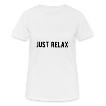 Just Relax - Frauen T-Shirt atmungsaktiv - Weiß - Vorne - AI Model Female 172 dark (172cm)