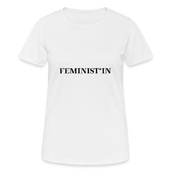 Feminst*in Geschenkidee pro gendern - Frauen T-Shirt atmungsaktiv - Weiß - Vorne - AI Model Female 172 dark (172cm)