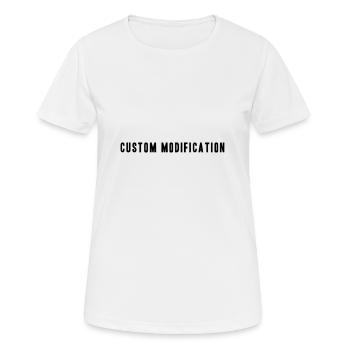 Custom Modification - Women's Breathable T-Shirt - white - Front - AI Model Female 172 dark (172cm)