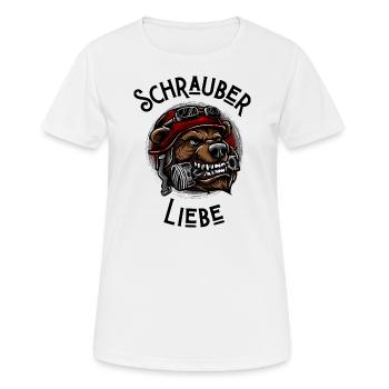 Tournevis amour - T-shirt respirant Femme - blanc - Devant - AI Model Female 172 dark (172cm)