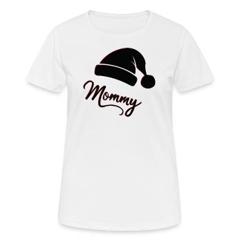 "Festive Mommy" - Frauen T-Shirt atmungsaktiv - Weiß - Vorne - AI Model Female 172 dark (172cm)
