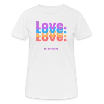 Love Love Love for Everyone - Women's Breathable T-Shirt - white - Front - AI Model Female 172 dark (172cm)