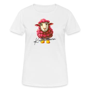 Das gut gelaunte Küstendeern - Schaf - Frauen T-Shirt atmungsaktiv - Weiß - Vorne - AI Model Female 172 dark (172cm)