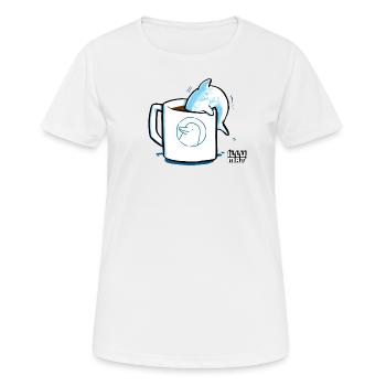 Coffee Flipper - Women's Breathable T-Shirt - white - Front - AI Model Female 172 dark (172cm)