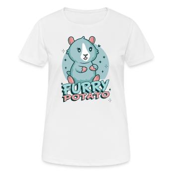 Funny guinea pig saying motif guinea pig - Women's Breathable T-Shirt - white - Front - AI Model Female 172 dark (172cm)
