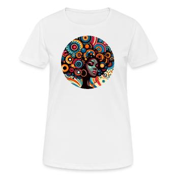 Inspiration Afro-Style - Women's Breathable T-Shirt - white - Front - AI Model Female 172 dark (172cm)