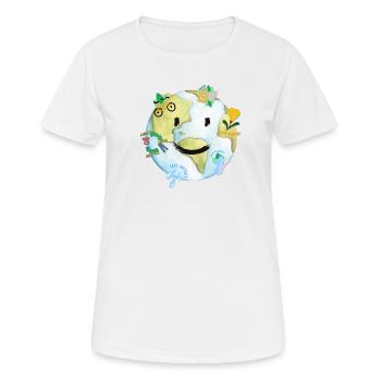 Save The Planet - Frauen T-Shirt atmungsaktiv - Weiß - Vorne - AI Model Female 172 dark (172cm)