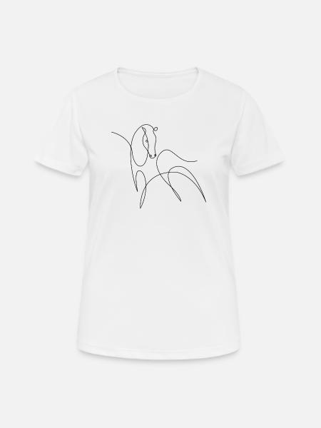 Cheval - T-shirt respirant Femme - blanc