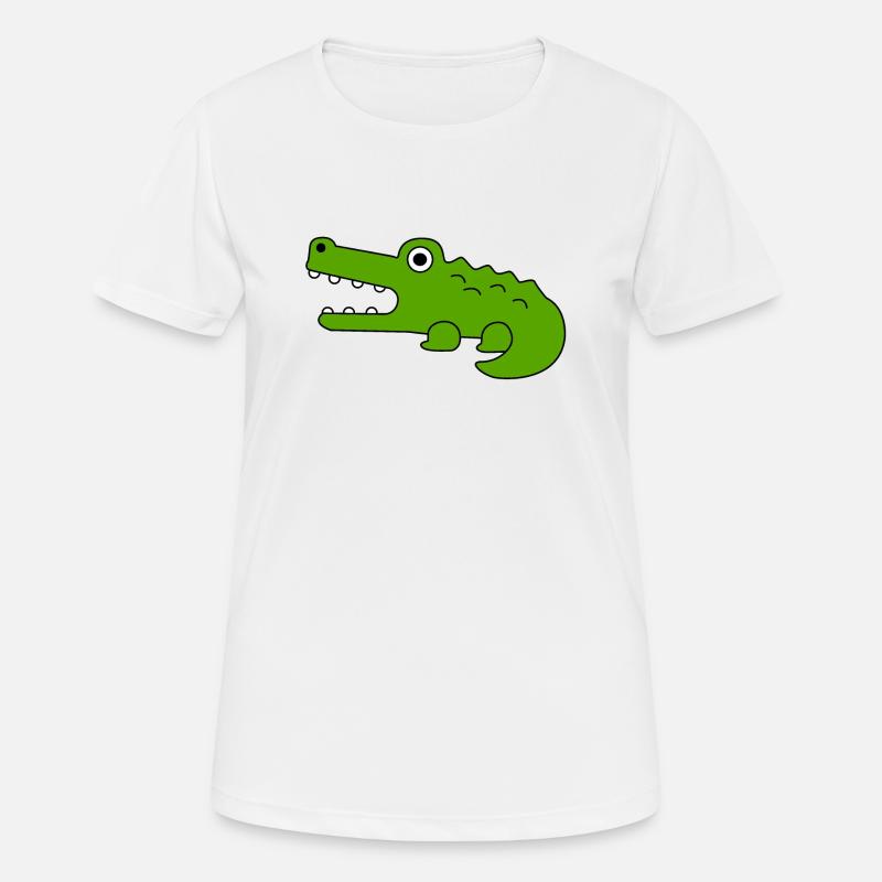 Crocodile - Women's Breathable T-Shirt - white