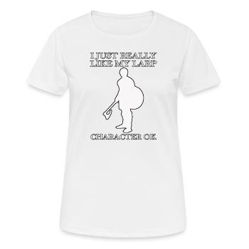 Funny LARP Live Action Role Playing Cosplay - Women's Breathable T-Shirt - white - Front - AI Model Female 172 dark (172cm)