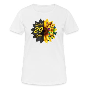 Limited 29 Edition Birthday Sunflower - Women's Breathable T-Shirt - white - Front - AI Model Female 172 dark (172cm)