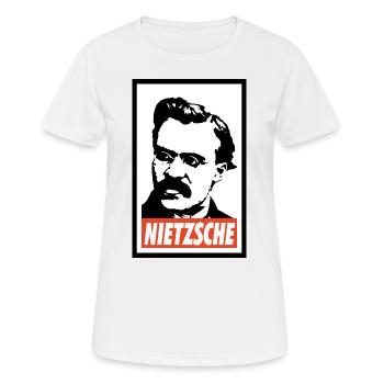 Friedrich Nietzsche - T-shirt respirant Femme - blanc - Devant - AI Model Female 172 dark (172cm)
