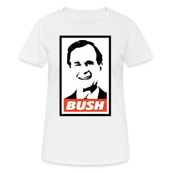 George H.W. Busch - Frauen T-Shirt atmungsaktiv - Weiß - Vorne - AI Model Female 172 dark (172cm)