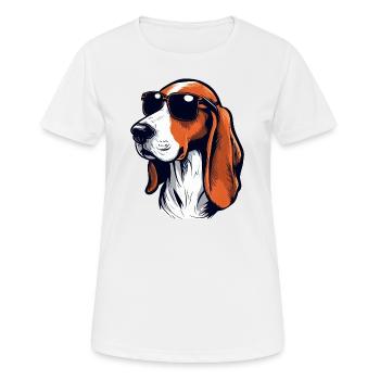 Foxhound australien Les Gentlemen - T-shirt respirant Femme - blanc - Devant - AI Model Female 172 dark (172cm)