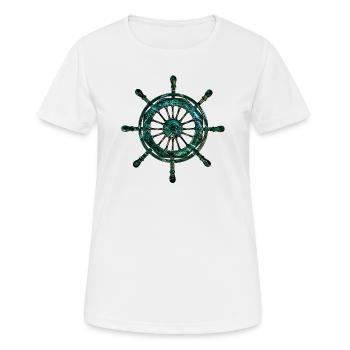 Volant à vis - T-shirt respirant Femme - blanc - Devant - AI Model Female 172 dark (172cm)