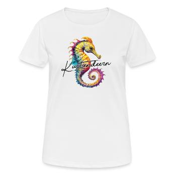 Küstendeern Seepferdchen - Frauen T-Shirt atmungsaktiv - Weiß - Vorne - AI Model Female 172 dark (172cm)
