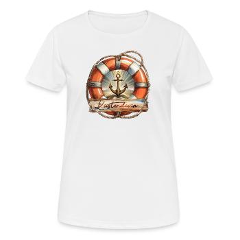 Küstendeern Rettungsring - Frauen T-Shirt atmungsaktiv - Weiß - Vorne - AI Model Female 172 dark (172cm)