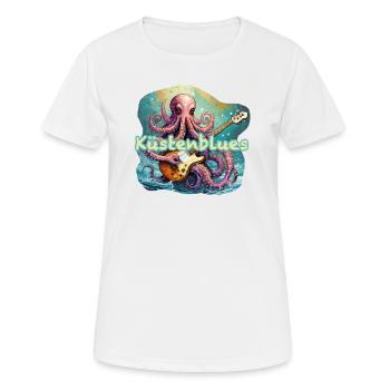 Musikalischer Tintenfisch - Frauen T-Shirt atmungsaktiv - Weiß - Vorne - AI Model Female 172 dark (172cm)