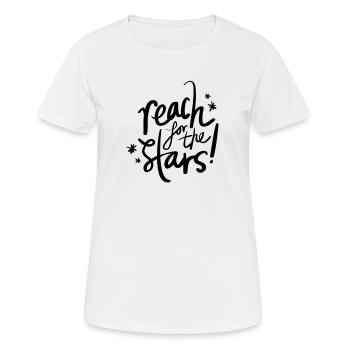 Greifen Sie nach den Sternen - Frauen T-Shirt atmungsaktiv - Weiß - Vorne - AI Model Female 172 dark (172cm)